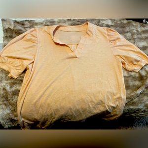 Peach, elbow length 2xl tunic